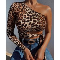 Women's Blouse Long Sleeve T-shirts Printing Sexy Leopard main image 6
