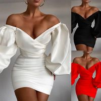 Women's Regular Dress Casual V Neck Long Sleeve Solid Color Above Knee Daily main image 6
