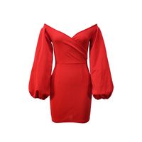 Women's Regular Dress Casual V Neck Long Sleeve Solid Color Above Knee Daily main image 2