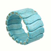 Ethnic Style Solid Color Turquoise Women's Bangle main image 2