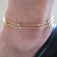 Wholesale Jewelry Ig Style Simple Style Ball Solid Color Alloy Copper Anklet main image 1