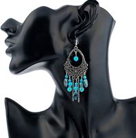 Retro Geometric Alloy Turquoise Wholesale Bracelets Earrings Necklace sku image 2