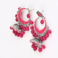 Retro Vacation Water Droplets Bell Artificial Crystal Alloy Hollow Out Women's Chandelier Earrings main image 2