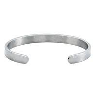 Classic Style Commute Letter 304 Stainless Steel Carving Women's Bangle sku image 1