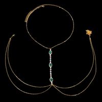Wholesale Jewelry Glam Sexy Geometric Alloy Rhinestones Body Chain sku image 1