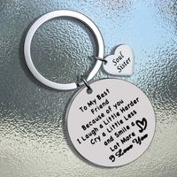 Simple Style Letter Stainless Steel Women's Bag Pendant Keychain main image 1