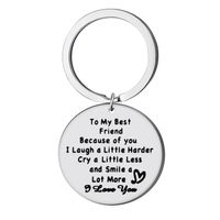 Simple Style Letter Stainless Steel Women's Bag Pendant Keychain sku image 1