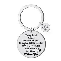 Simple Style Letter Stainless Steel Women's Bag Pendant Keychain main image 3