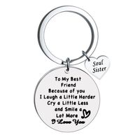 Simple Style Letter Stainless Steel Women's Bag Pendant Keychain sku image 3