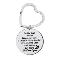 Simple Style Letter Stainless Steel Women's Bag Pendant Keychain sku image 2