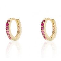 1 Pair Casual Simple Style Round Plating Inlay Copper Zircon Gold Plated Silver Plated Earrings sku image 3