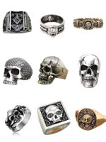 Punk Skull Alloy Plating Men's Rings main image 6