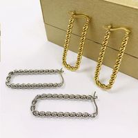 1 Pair Lady Square Plating Stainless Steel Earrings main image 1
