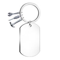 Simple Style Geometric Stainless Steel Unisex Bag Pendant Keychain sku image 33