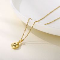 Stainless Steel Simple Style IG Style Plating Inlay Water Droplets Zircon Pendant Necklace main image 5