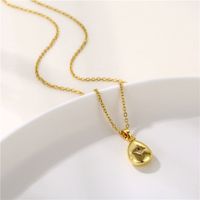 Stainless Steel Simple Style IG Style Plating Inlay Water Droplets Zircon Pendant Necklace main image 2