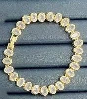 Glam Oval Zircon Metal Wholesale Bracelets Necklace sku image 2