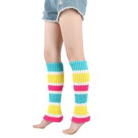 Frau Einfacher Stil Einfarbig Mischen Acryl Jacquard Socken Über Die Knie Socken sku image 18