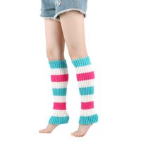 Frau Einfacher Stil Einfarbig Mischen Acryl Jacquard Socken Über Die Knie Socken sku image 19