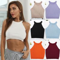 Women's Vest Tank Tops Simple Style Classic Style Solid Color main image 1