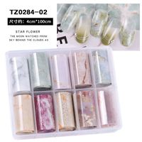 Fashion Starry Sky Paper Nail Decoration Accessories 1 Set Nail Supplies sku image 10