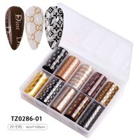 Fashion Starry Sky Paper Nail Decoration Accessories 1 Set Nail Supplies sku image 18