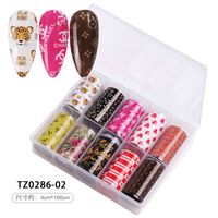 Fashion Starry Sky Paper Nail Decoration Accessories 1 Set Nail Supplies sku image 19