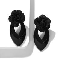 New Fabric Flower Resin Earrings Fashion Earrings Jewelry Accessories sku image 2