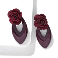 New Fabric Flower Resin Earrings Fashion Earrings Jewelry Accessories sku image 3