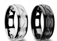Simple Style Lines Stainless Steel Unisex Rings main image 1