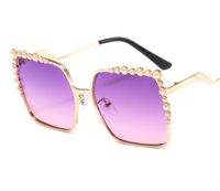 Classic Style Color Block Pc Square Diamond Full Frame Women's Sunglasses sku image 4