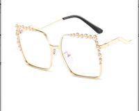 Classic Style Color Block Pc Square Diamond Full Frame Women's Sunglasses sku image 9