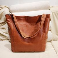 Women's Large All Seasons Pu Leather Vintage Style Classic Style Tote Bag sku image 4