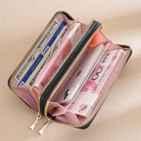 Women's Infinite Solid Color Pu Leather Zipper Wallets main image 5
