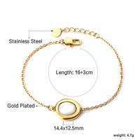 Elegant Oval Stainless Steel Plating Inlay Shell Gold Plated Bracelets Earrings Necklace sku image 2