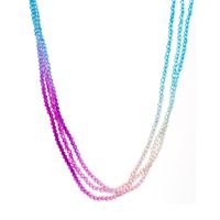 Casual Vacation Colorful Stainless Steel Zircon Beaded 18k Gold Plated Women's Necklace main image 3