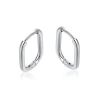 1 Pair Simple Style Solid Color Patchwork 304 Stainless Steel Hoop Earrings main image 2