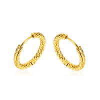 1 Pair Simple Style Classic Style Circle Patchwork 304 Stainless Steel Hoop Earrings main image 3
