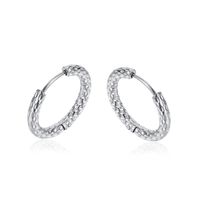 1 Pair Simple Style Classic Style Circle Patchwork 304 Stainless Steel Hoop Earrings main image 2