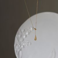304 Stainless Steel 18K Gold Plated Simple Style Plating Solid Color Necklace Pendant main image 2