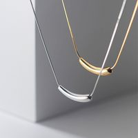 304 Stainless Steel 18K Gold Plated IG Style Simple Style Plating Solid Color Necklace main image 1