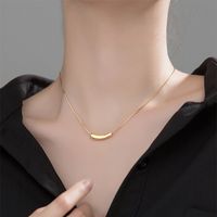 304 Stainless Steel 18K Gold Plated IG Style Simple Style Plating Solid Color Necklace main image 3
