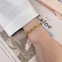 304 Stainless Steel 18K Gold Plated Casual Simple Style Plating Chain Solid Color Bracelets Earrings Necklace main image 6