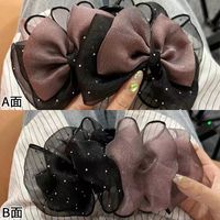 Simple Style Bow Knot Cloth Patchwork Hair Claws sku image 12