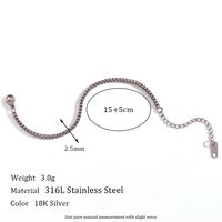 Simple Style Classic Style Oval Stainless Steel Bracelets sku image 2