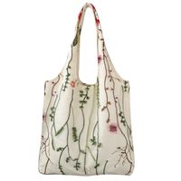 Women's Vintage Style Flower Canvas Shopping Bags main image 2