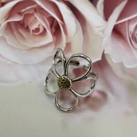1 Piece Simple Style Flower Copper Plating Open Ring sku image 1