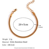 Simple Style Classic Style Solid Color 18k Gold Plated Stainless Steel Wholesale Anklet sku image 10