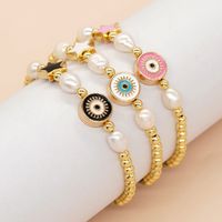 Ig Style Pentagram Heart Shape Eye Freshwater Pearl Copper Wholesale Bracelets main image 5