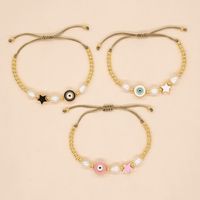 Ig Style Pentagram Heart Shape Eye Freshwater Pearl Copper Wholesale Bracelets main image 4